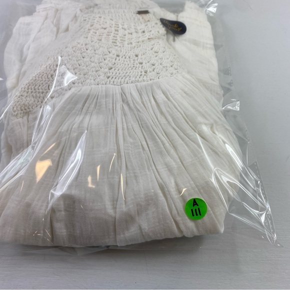 Free People Ari Mini Ivory 100% Cotton Gauze Cottage Boho Mini Dress Sz XS - Picture 13 of 13
